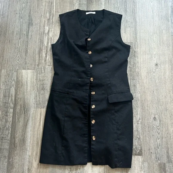 Moving SALE • Peppermayo • Black linen mini dress - Picture 3 of 6